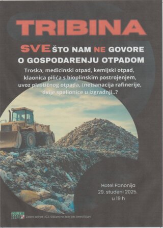 Tribina: Sve što nam ne govore o gospodarenju otpadom